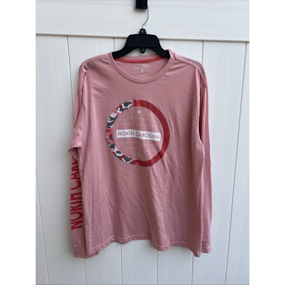 Salt Creek Adult Tshirt Sz Large Pink Long Sleeve North Carolina